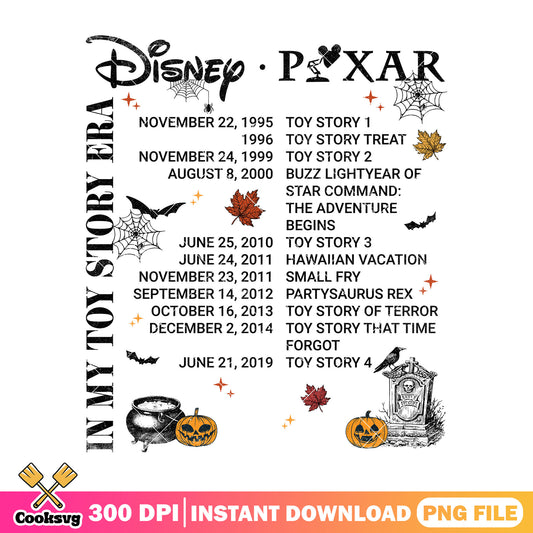 Tour of toy era design png, halloween fonts png, disney tour png