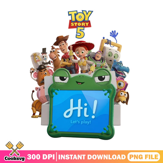 Toy Story 5 Bundle PNG, Woody Jessie Buzz PNG, Disney Pixar PNG