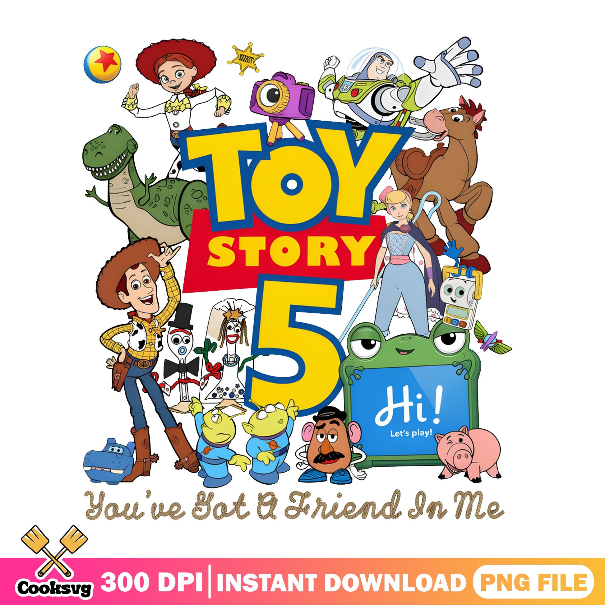 Toy Story 5 Characters Bundle PNG, Disney Pixar PNG, Woody PNG