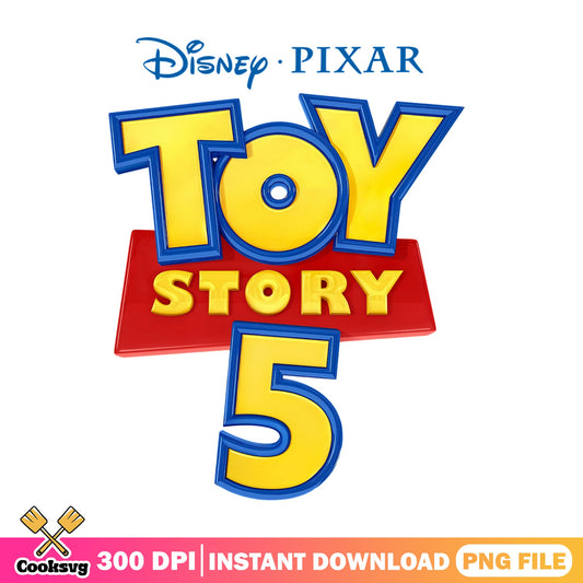 Toy Story 5 PNG, Disney Pixar PNG, Toy Story Logo PNG