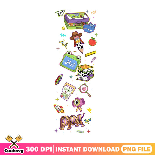 Toy Story Back To School PNG, Disney School Supplies PNG, Teacher PNG