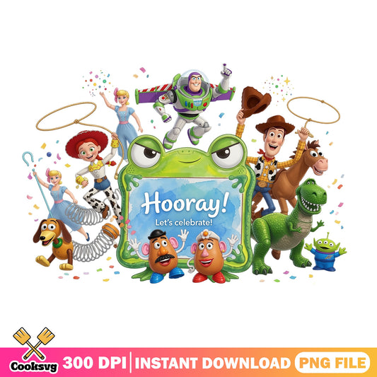 Toy Story Characters Birthday PNG, Disney Pixar PNG, Birthday PNG
