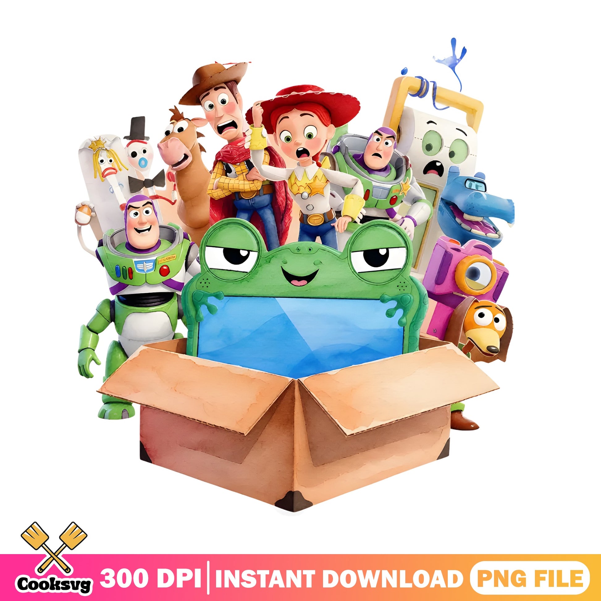 Toy Story Characters Bundle PNG, Disney Pixar PNG, Buzz Woody PNG