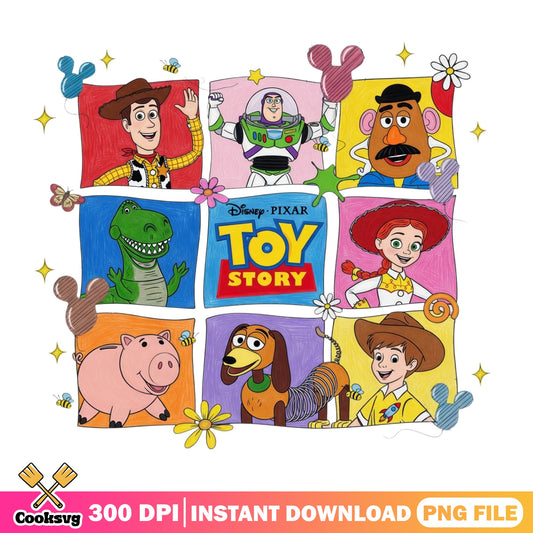 Toy Story Characters Bundle PNG, Disney Pixar PNG, Woody PNG
