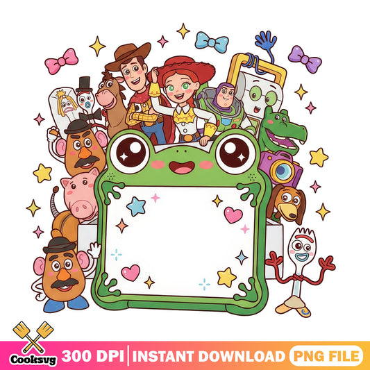 Toy Story Characters Name Frame PNG, Woody Buzz PNG, Disney PNG