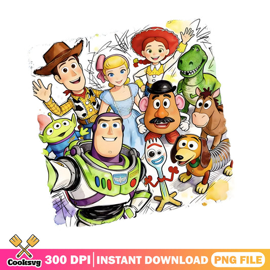 Toy Story Characters PNG Bundle, Disney Pixar PNG, Buzz Woody PNG