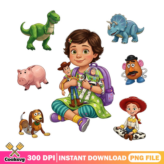 Toy Story Characters PNG Bundle, Disney Pixar PNG, Kids Birthday PNG