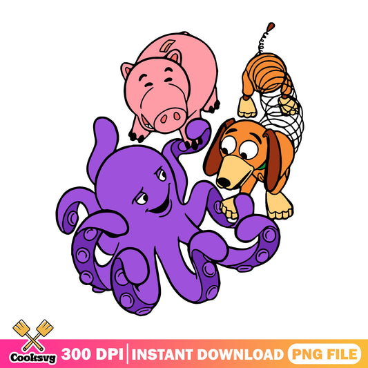 Toy Story Characters PNG, Hamm Slinky Dog PNG, Disney PNG