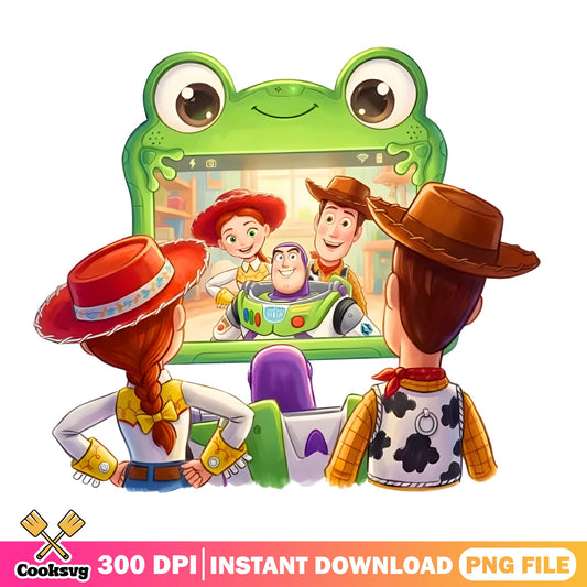 Toy Story Characters Selfie PNG, Woody Jessie Buzz PNG, Disney PNG