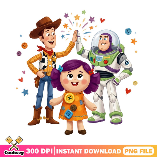 Toy Story Characters Woody Buzz Lightyear PNG, Disney PNG, Pixar PNG