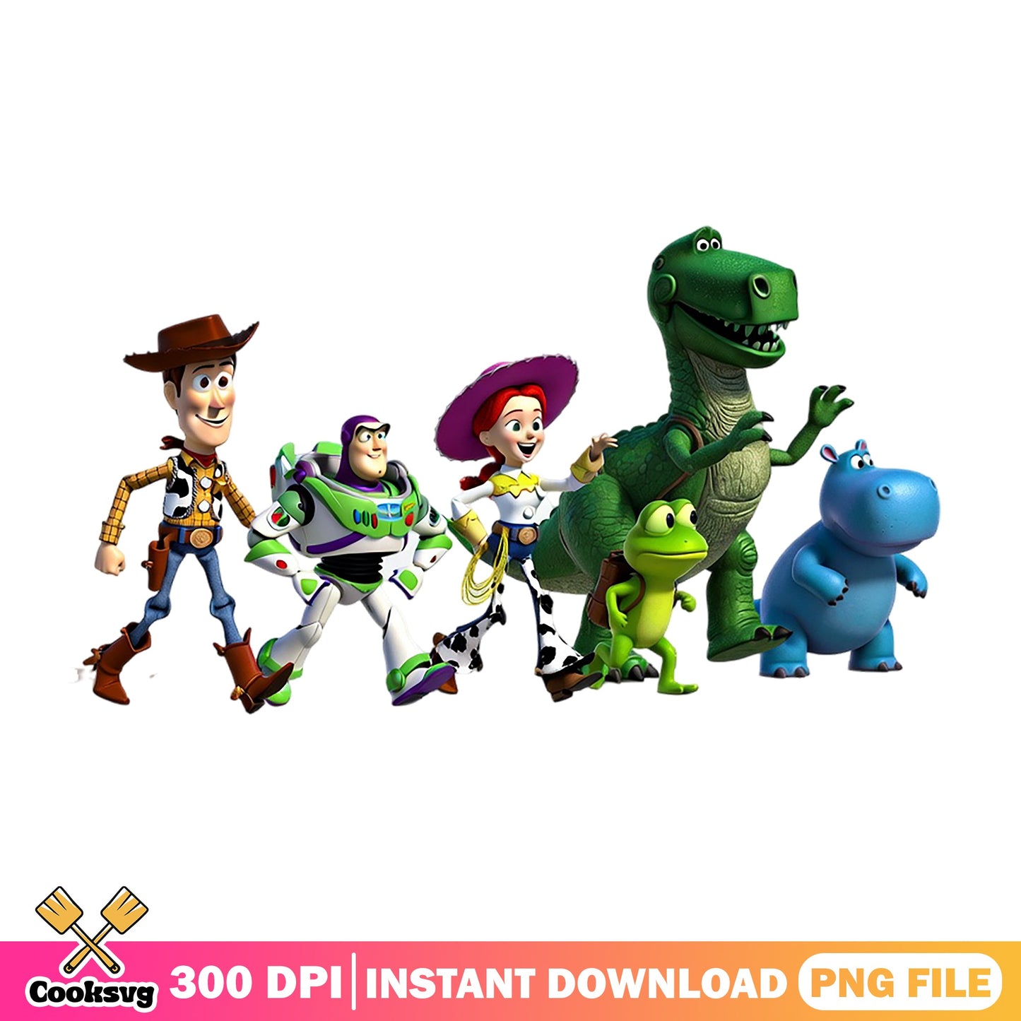 Toy Story Friends PNG Bundle, Buzz Woody Jessie PNG, Disney PNG