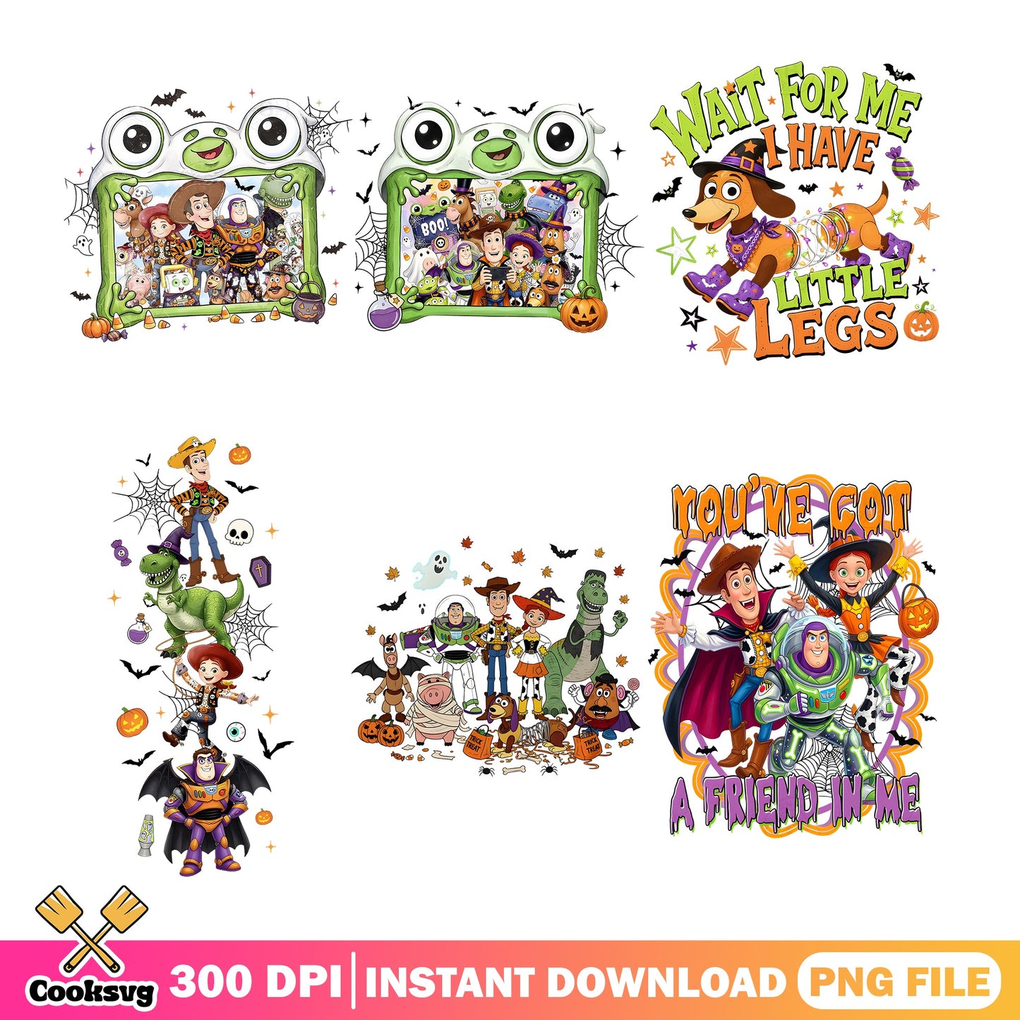Toy Story Halloween PNG Bundle, Disney Halloween PNG, Trick Or Treat PNG
