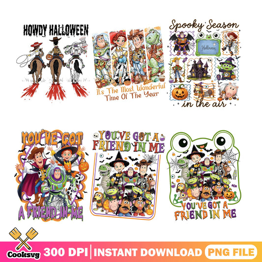 Toy Story Halloween PNG Bundle, Howdy Halloween PNG, Spooky Season PNG