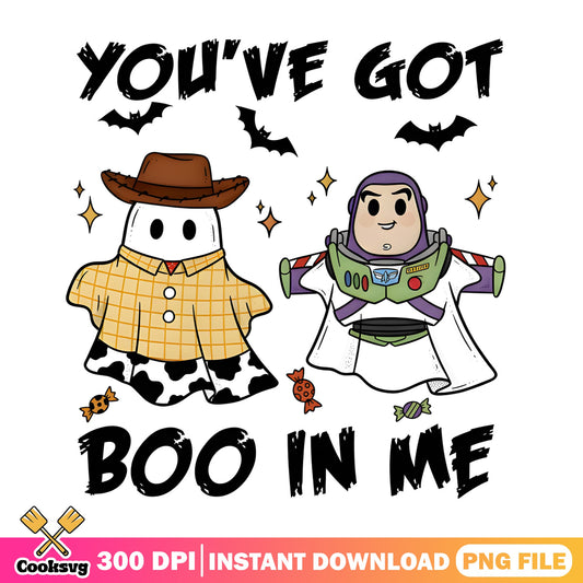 Toy Story Halloween PNG, Woody Buzz Lightyear Ghost PNG, Boo PNG