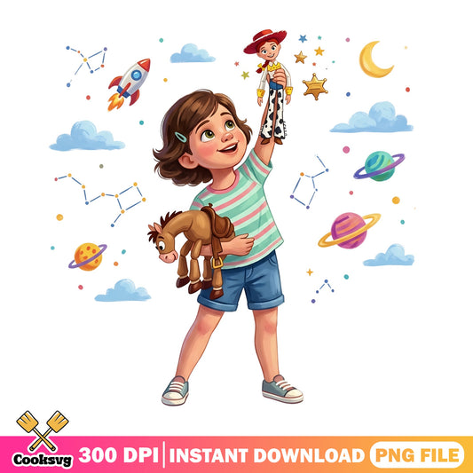 Toy Story Jessie And Bullseye PNG, Disney Pixar PNG, Kids PNG