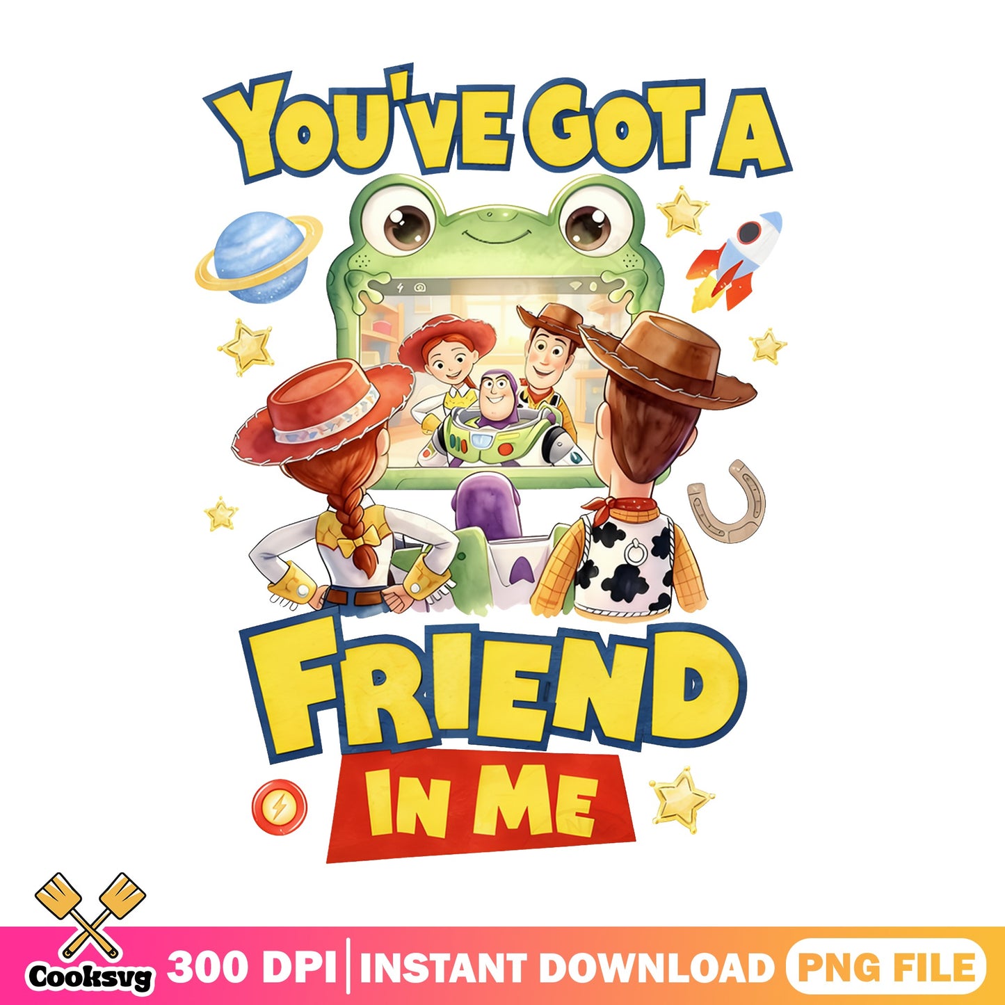Toy Story You've Got A Friend In Me PNG, Woody Jessie PNG, Disney PNG