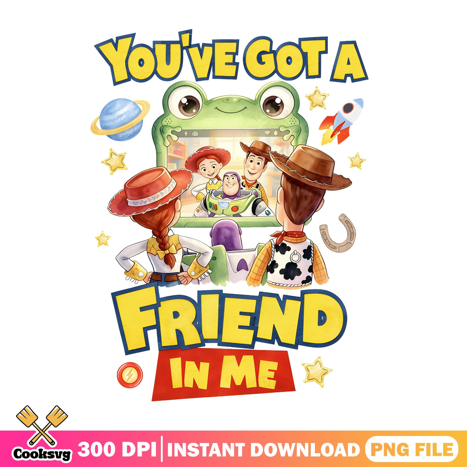 Toy Story You've Got A Friend In Me PNG, Woody Jessie PNG, Disney PNG