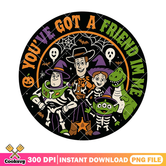 Toy rex with halloween png, halloween costume png, rex cute png