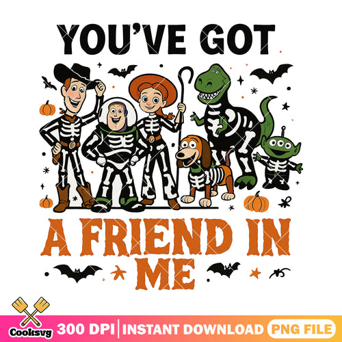 Toy story skeleton outfit png, happy halloween png, disney art png