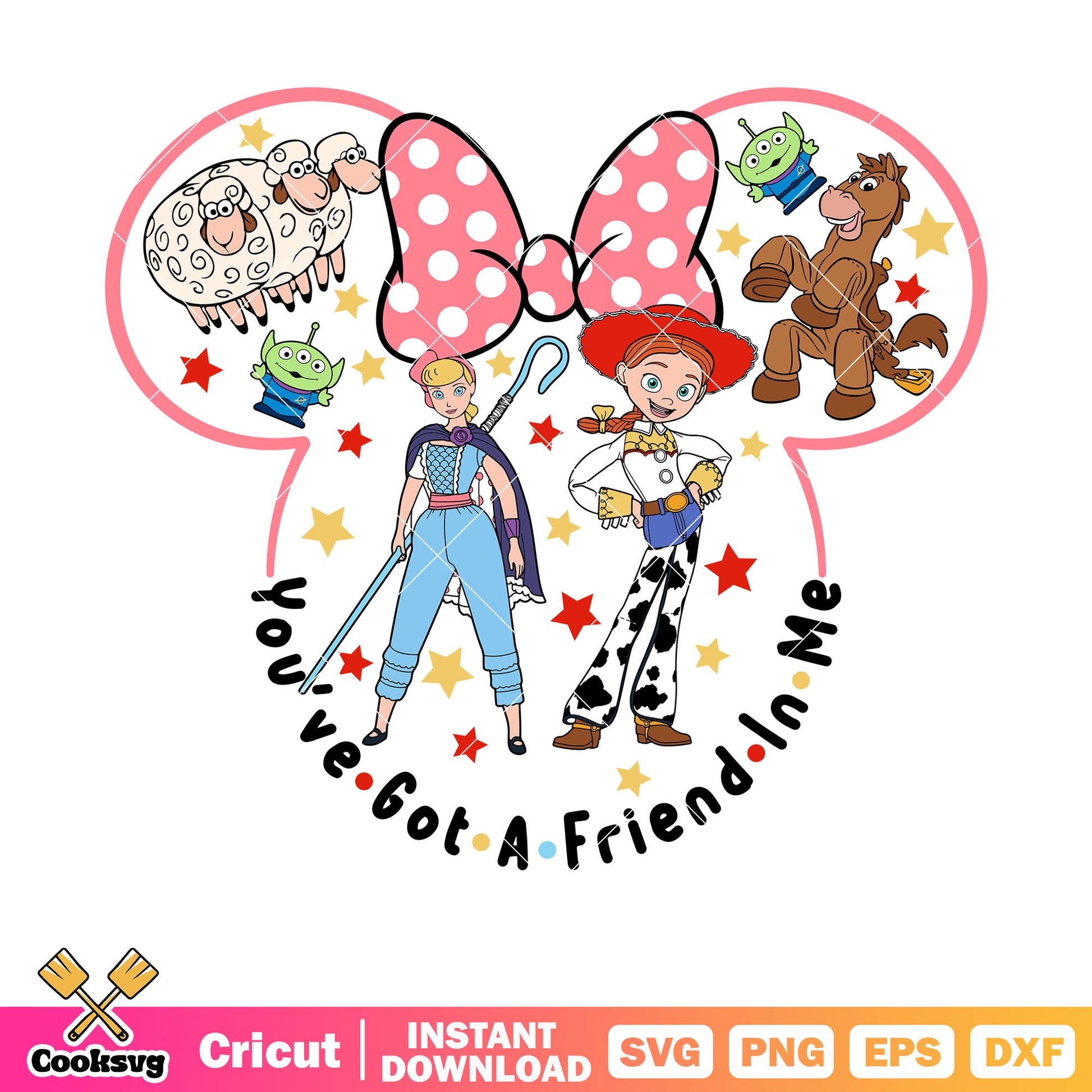 Toy story you got a friend in me minnie svg, disney toy story svg, toy story friends svg