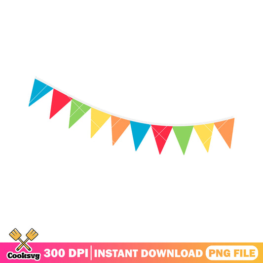 Triangular flags colors png, cartoon for kids png, peppa pig show​ png