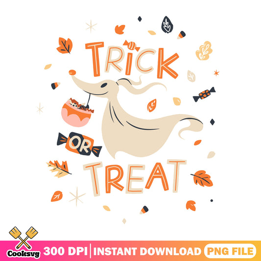 Trick Or Treat Ghost Halloween PNG, Spooky Ghost PNG, Halloween PNG