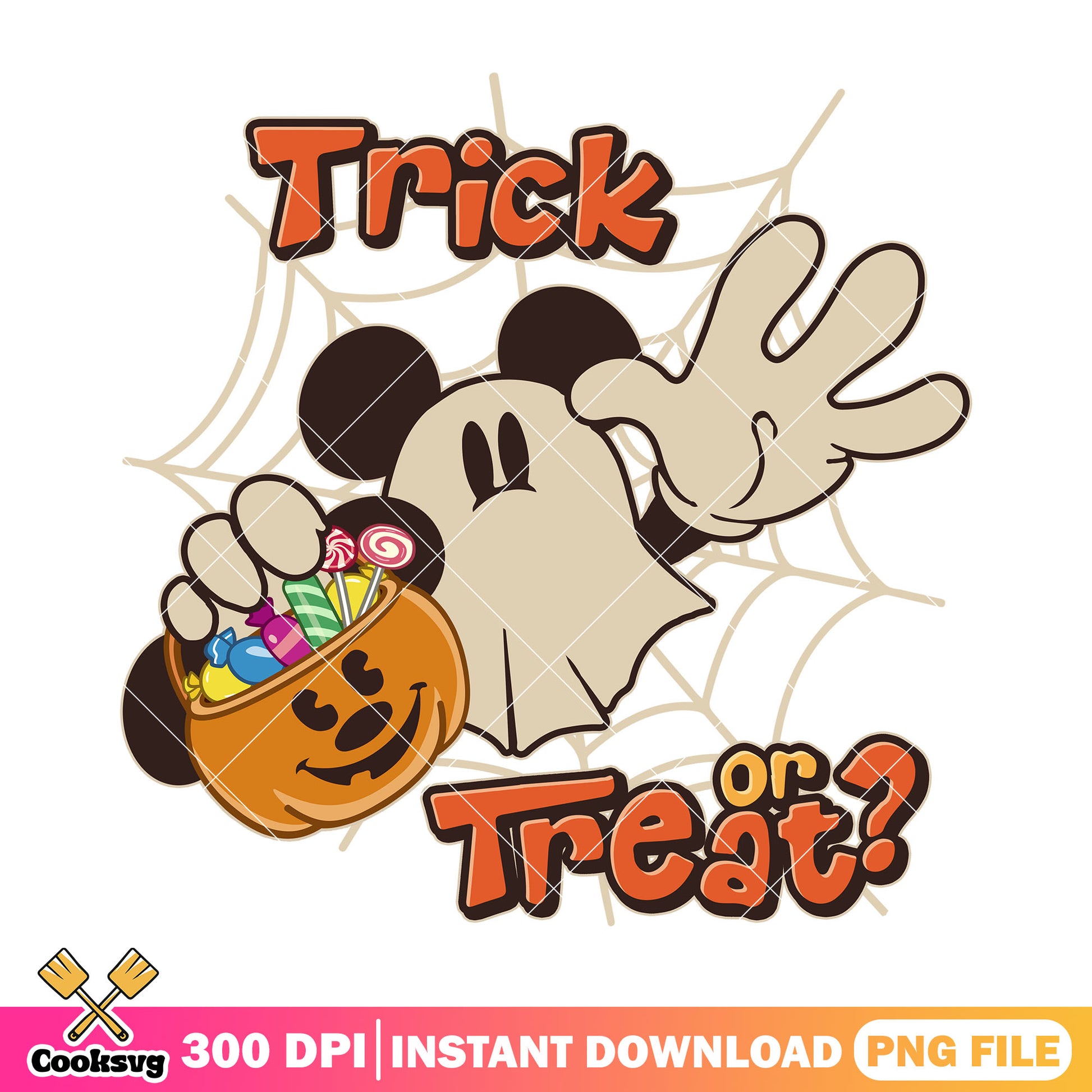 Trick or treat mickey png, mickey mouse png, halloween candy png