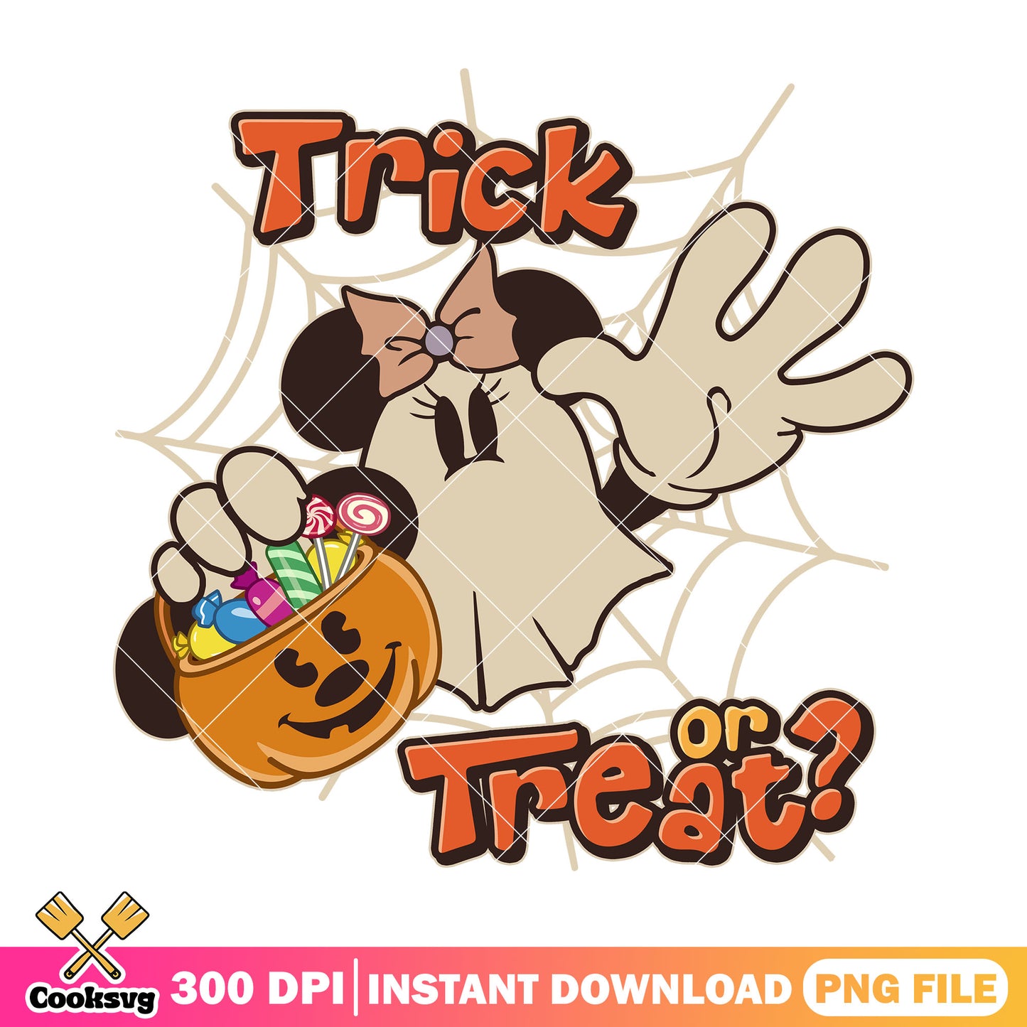 Trick or treat minnie png, halloween candy png, minnie mouse png