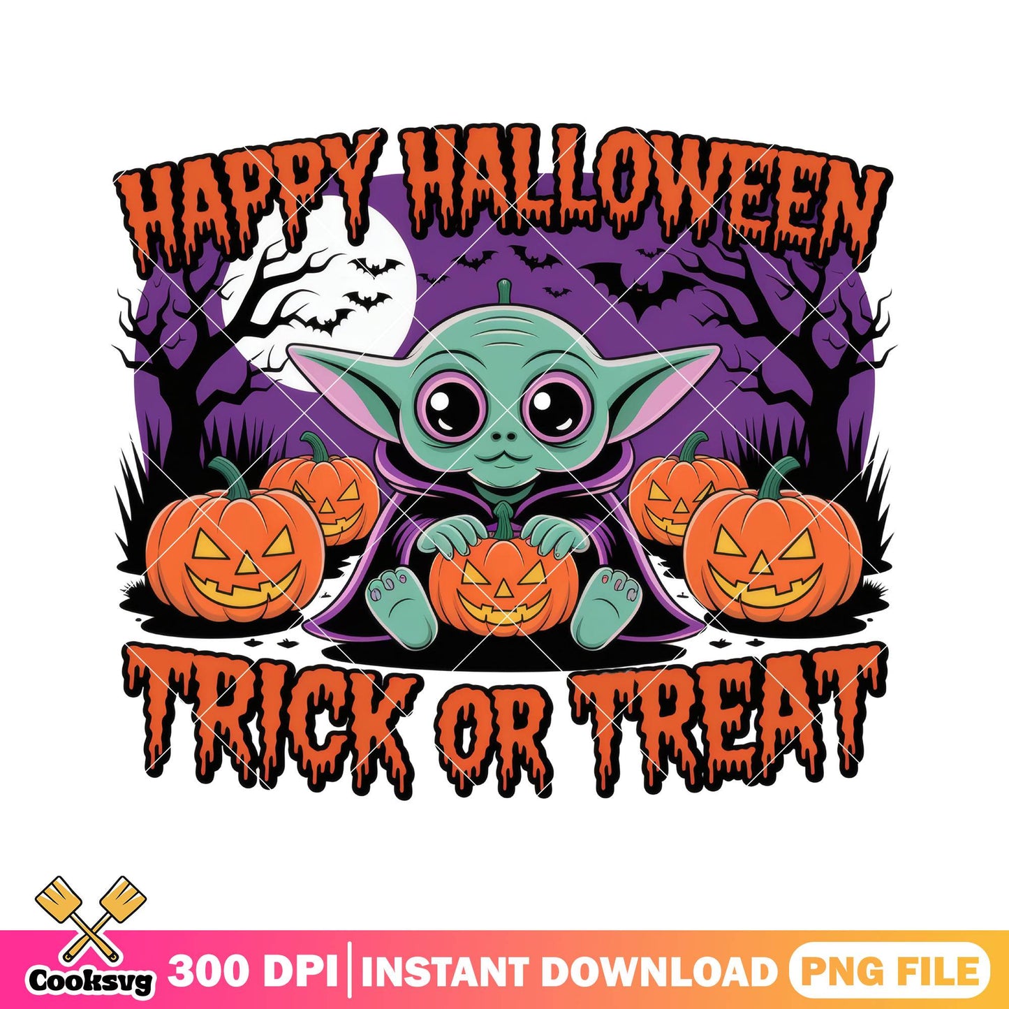 Trick or treat yoda png, halloween ends​ png, star wars yoda​ png