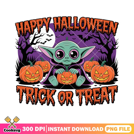 Trick or treat yoda png, halloween ends​ png, star wars yoda​ png
