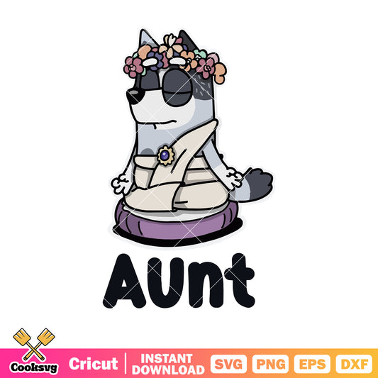 Trixie aunt bluey dog cartoon svg, bluey costume​ svg, bluey episodes​ svg