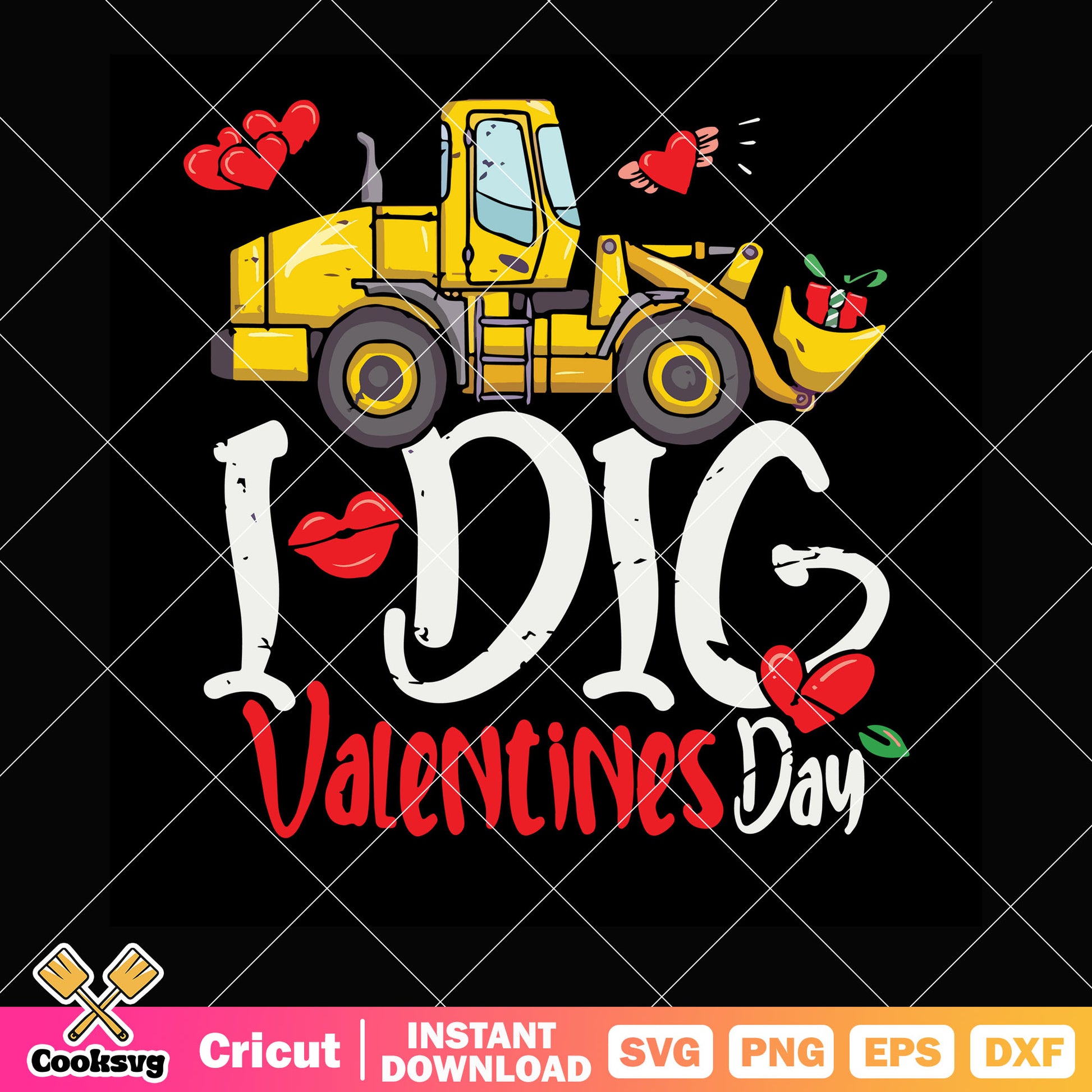 Truck car I dig valentines day svg, valentine truck svg, valentine day svg