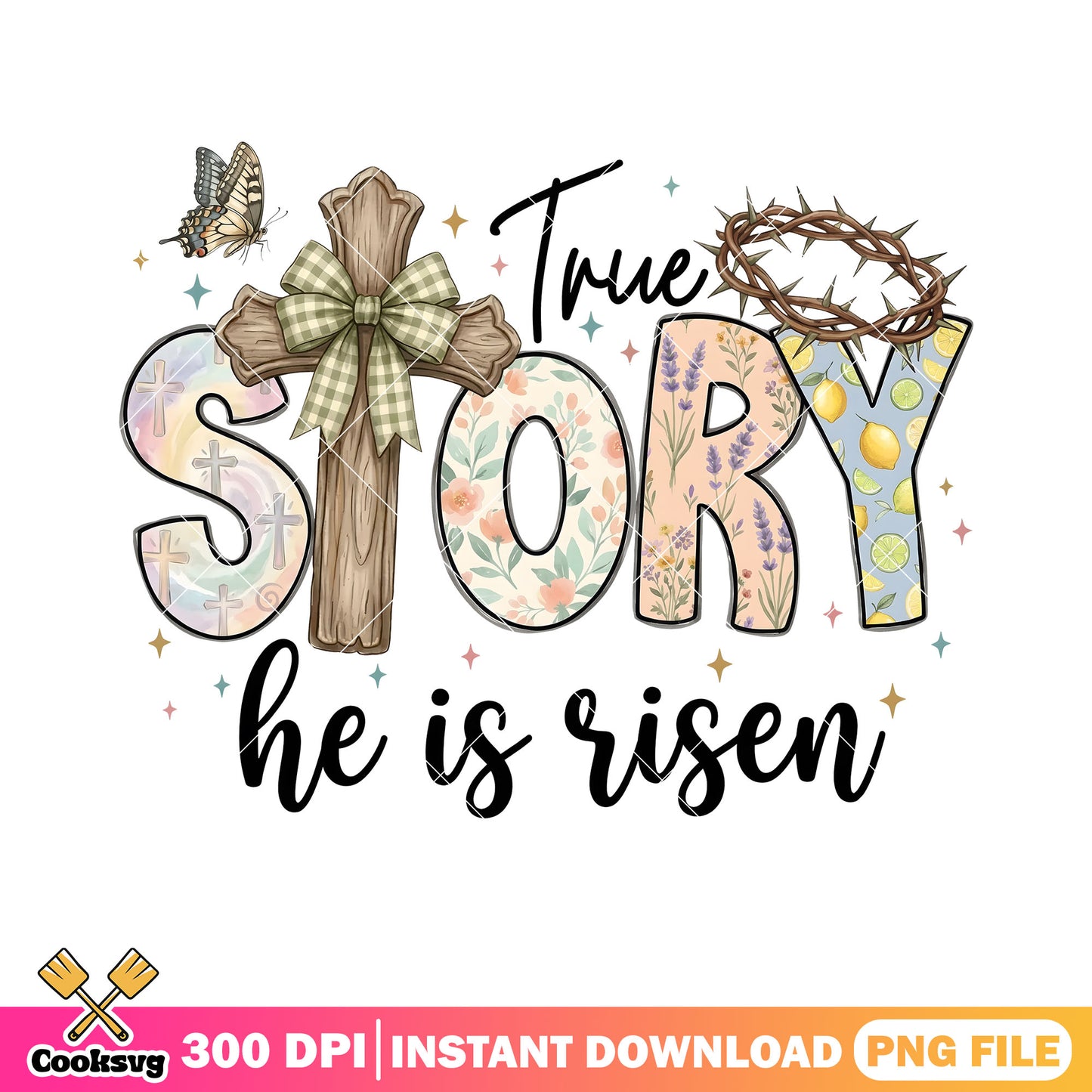 True story jesus png, he is risen png, easter quote png