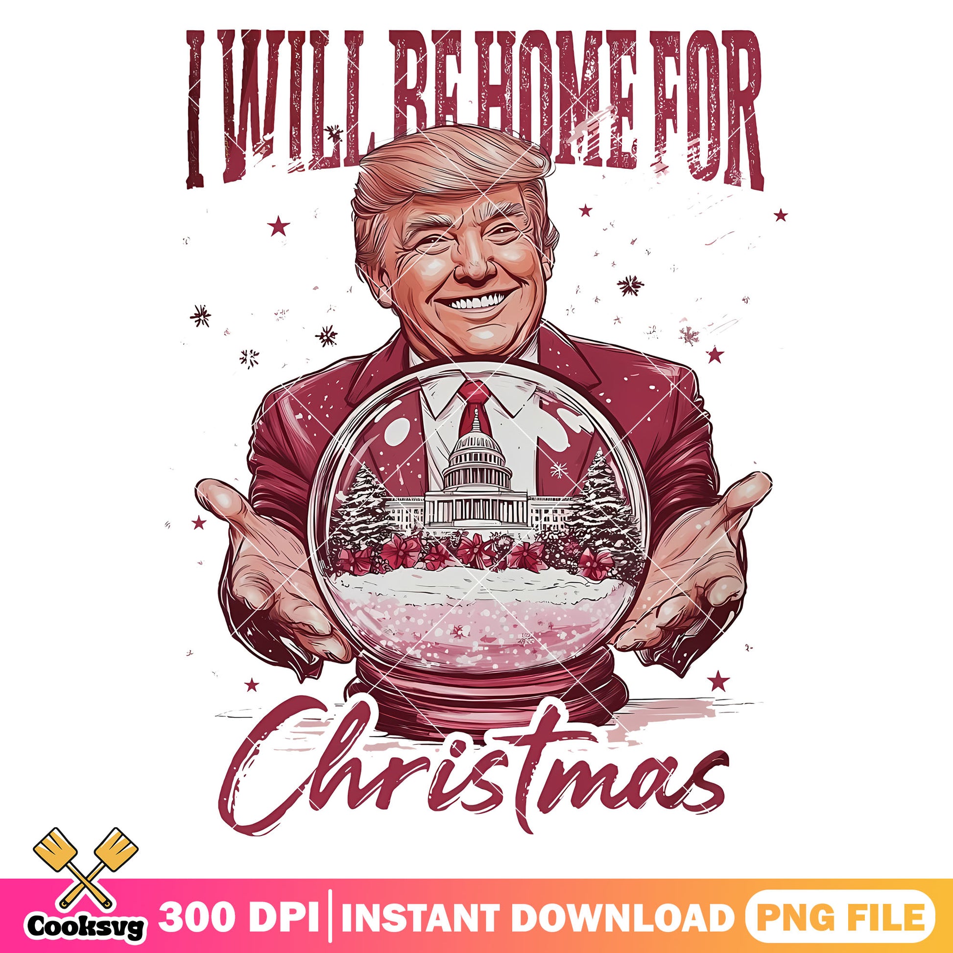 Trump be home for christmas png, donald trump png, trump christmas png