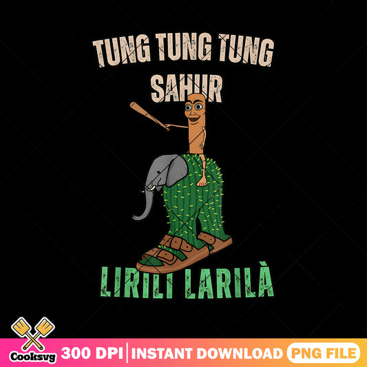 Tung tung sahur and lirili larila png, italian brainrot png