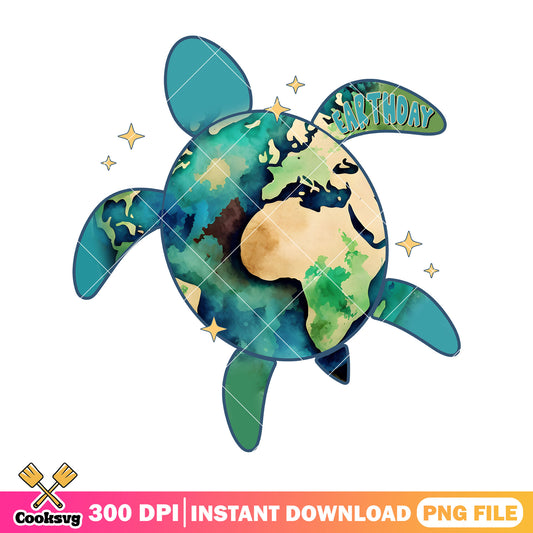 Turtle design global earth png, earth day facts​ png, earth png