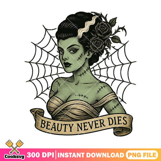 Twisted beauty monster png, halloween fashion png, happy halloween png