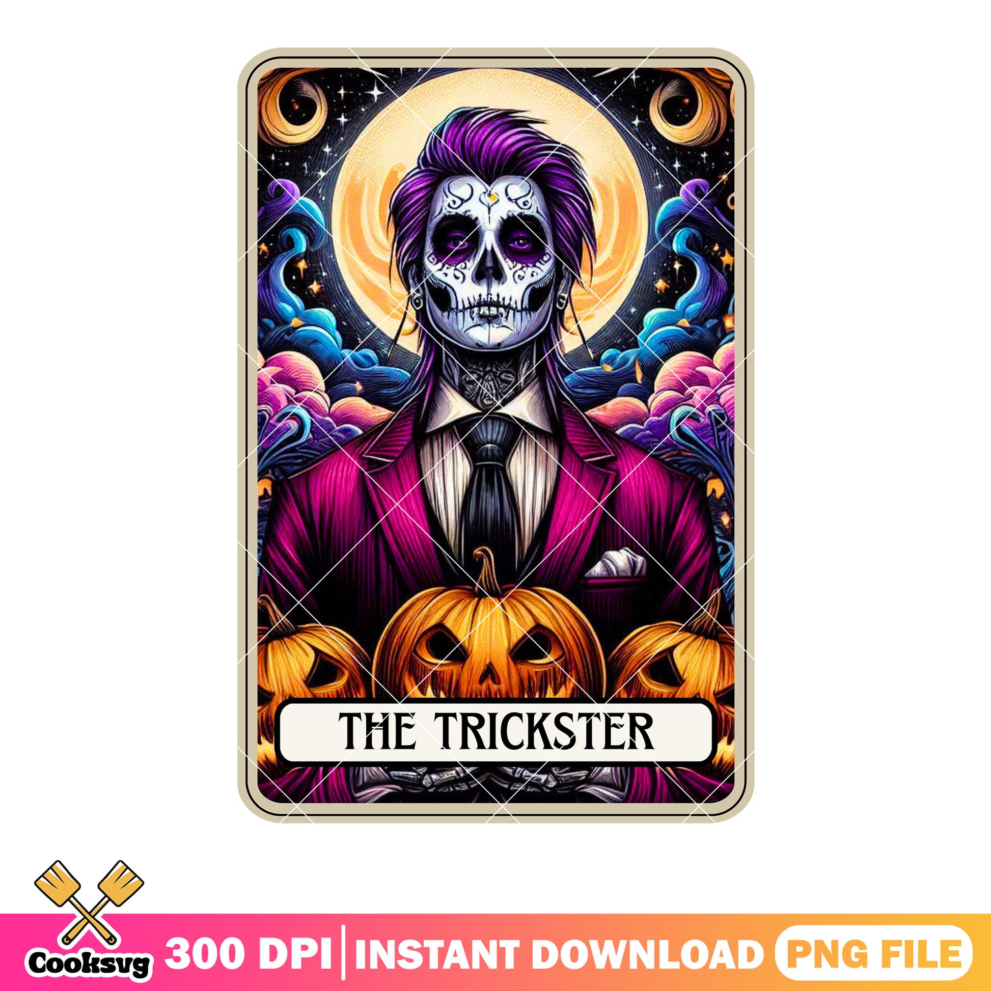 Two scary pumpkin png, skull face png, halloween night png