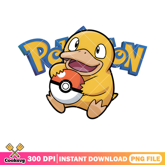 Type water silly duck png, pokemon psyduck png, pokemon card png