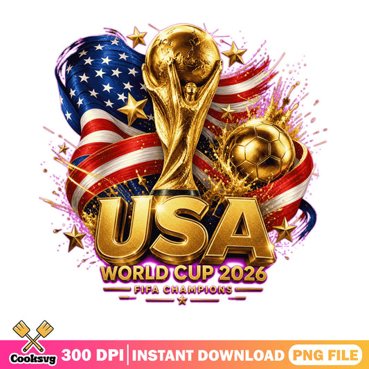 USA World Cup 2026 PNG, FIFA Champions Soccer PNG, American Flag PNG