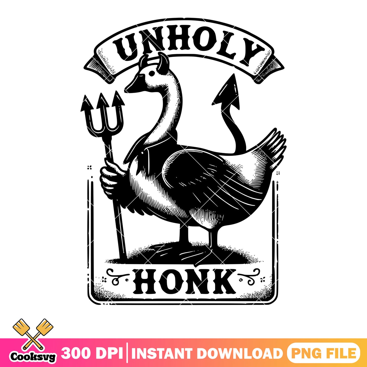 Unholy honk png, satan costume png, halloween scary png