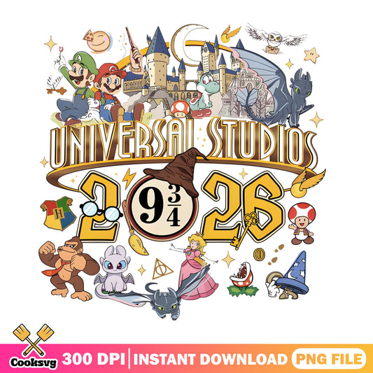 Universal Studios 2026 PNG, Harry Potter Mario PNG, Trip PNG