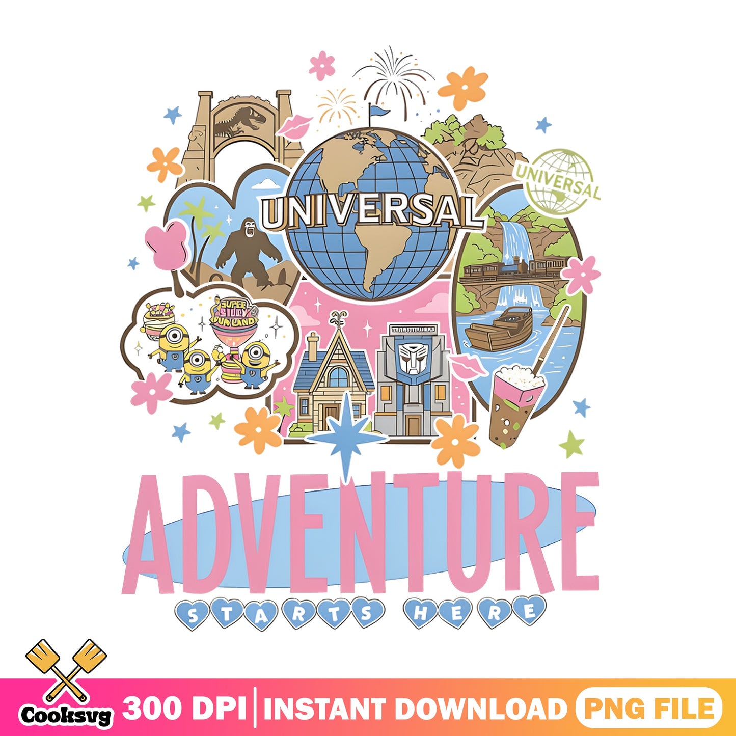 Universal Studios Adventure Starts Here PNG, Universal Park PNG, Trip PNG