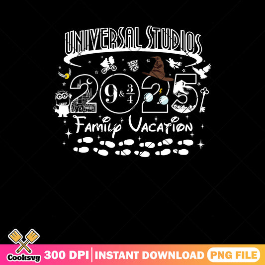 Universal studios 2025 vacation png, universal sturios png, family vacation png