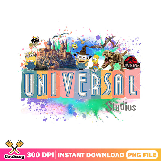 Universal studios world colorful file png, universal studio​ hollywood png