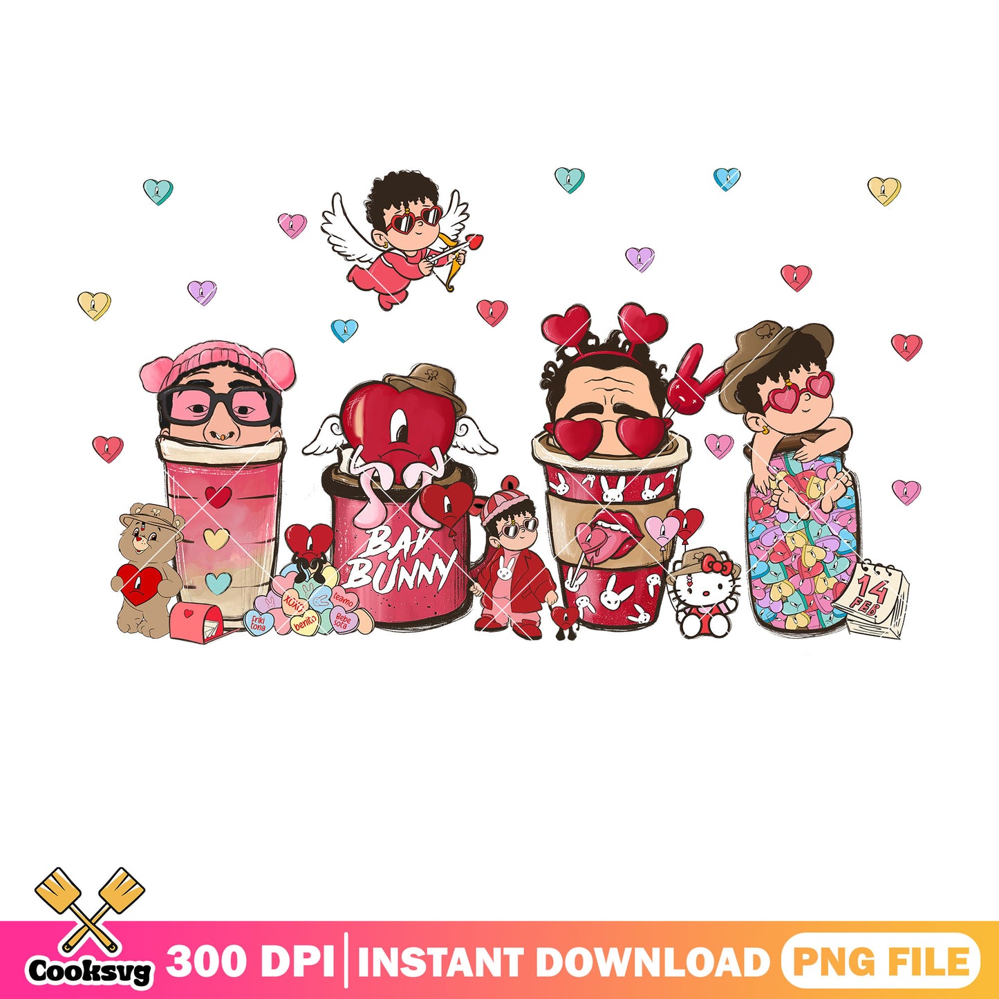 Un san valentin coffee valentine png file, coffee valentine png