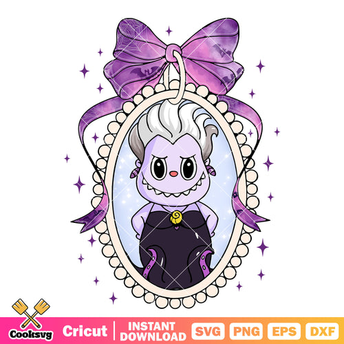 Ursula labubu costume png, labubu clothers png, disney ursula png