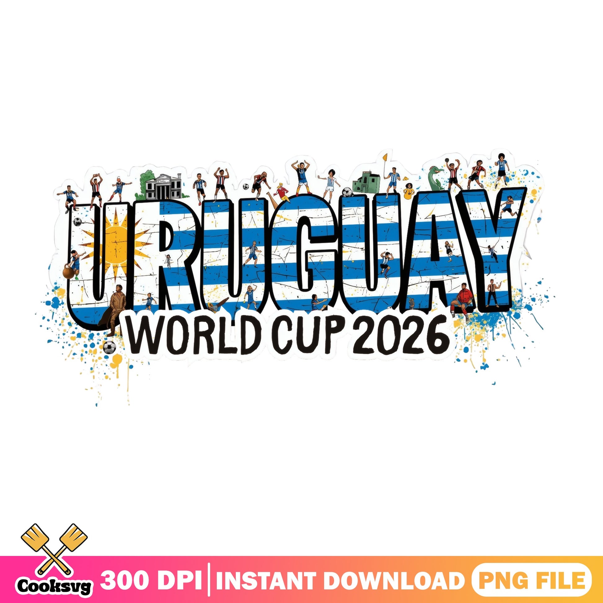 Uruguay World Cup 2026 PNG, Soccer Fan Shirt, Football PNG