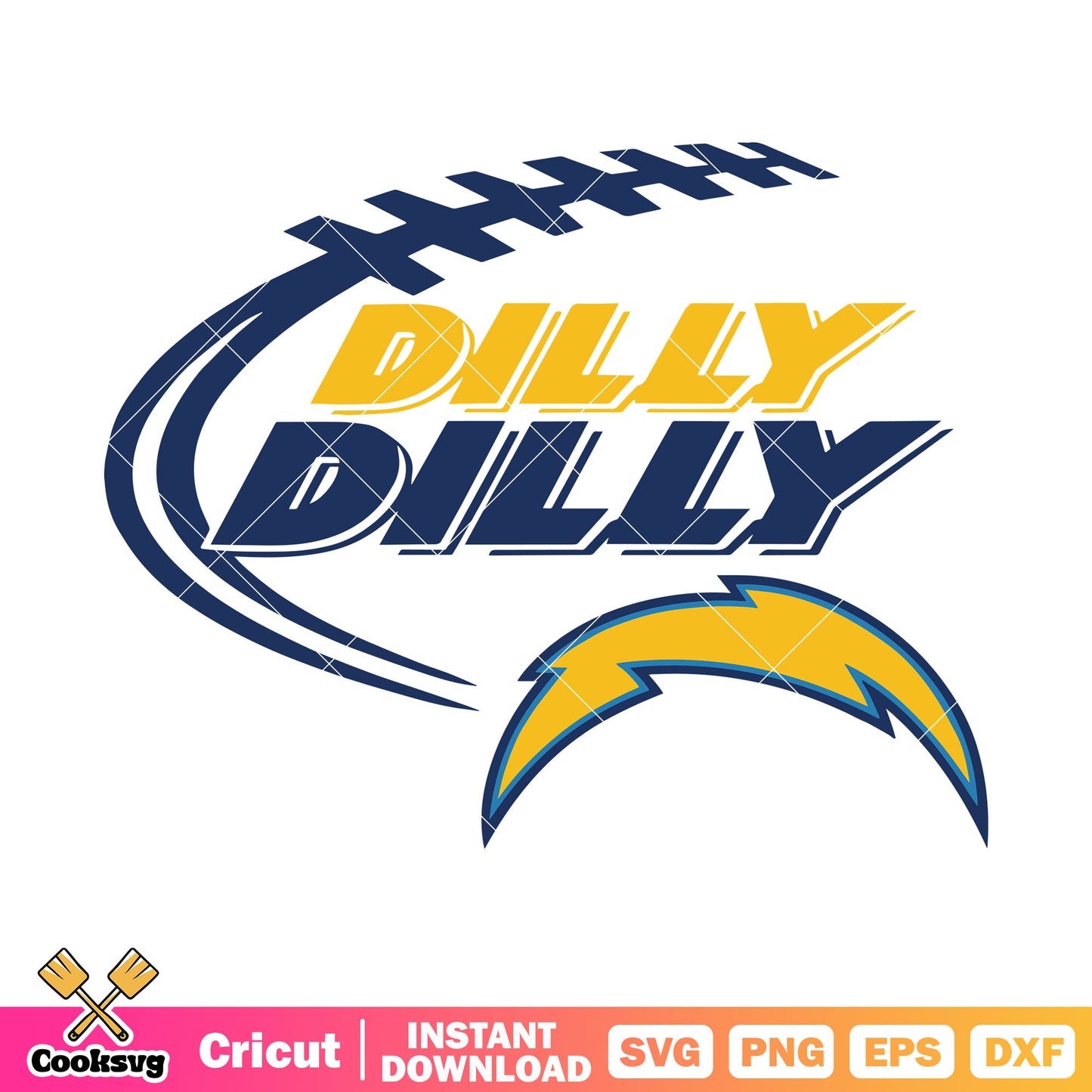 Usa football thunder svg, chargers svg, ​la chargers svg