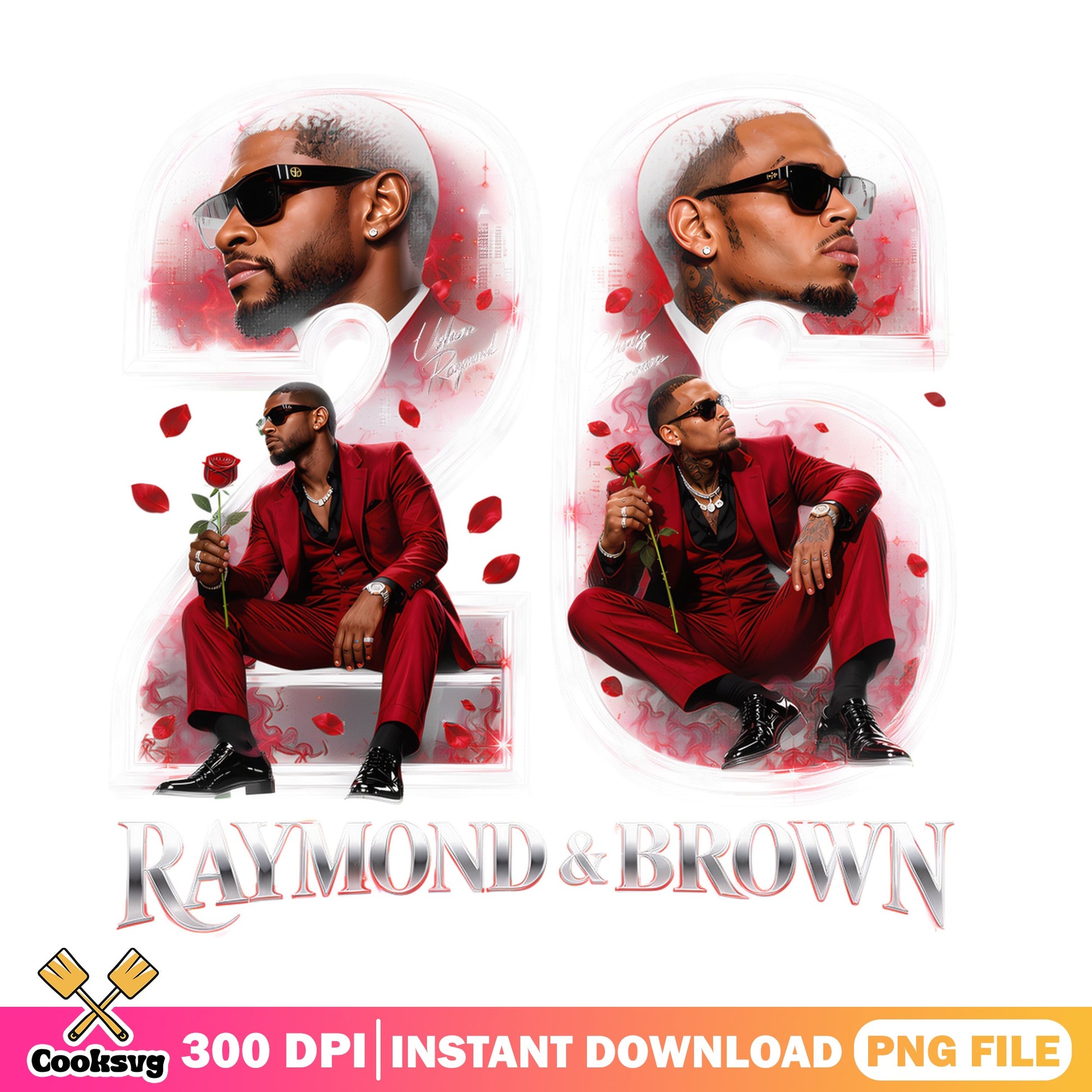 Usher Raymond And Chris Brown PNG, R&B Music PNG, Rapper PNG